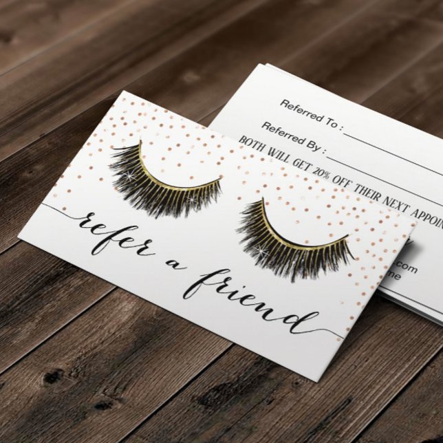 Lash Makeup Artist Ro Guld Confetti Referral (Skapare uppladdad)
