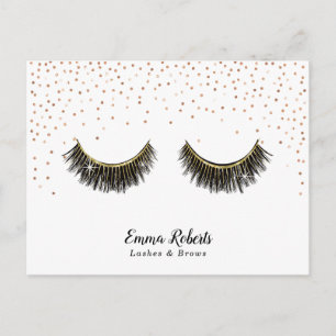 Lash Makeup Artist Ro Guld Confetti Vykort