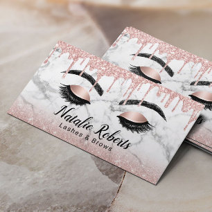 Lash Makeup Artist Ro Guld driver vit marmor Visitkort