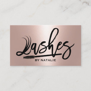 Lash Makeup Artist Ro Guld Eyelash Typography Visitkort