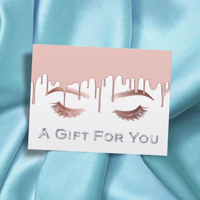 Lash Makeup Artist Ro Guld gift Certificate Vykort (Skapare uppladdad)