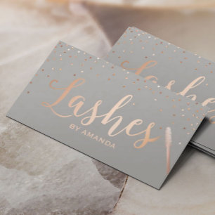 Lash Makeup Artist Ro Guld & Grått Visitkort