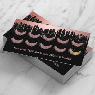 Lash Makeup Artist Ro Guld Loyalty Lojalitetskort
