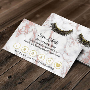 Lash Makeup Artist Ro Guld Marble Loyalty Lojalitetskort