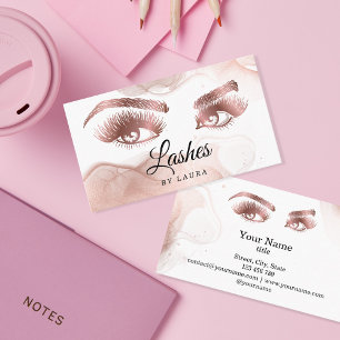 Lash Makeup Artist Ro Guld Mascara Brows Busin Visitkort