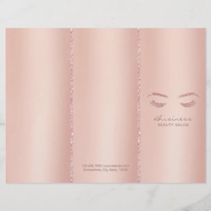 Lash Makeup Artist Ro Guld Tri-Fold Bruchures