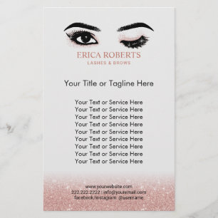 Lash Makeup Artist Ro Guld Wink Öga Beauty Flygblad