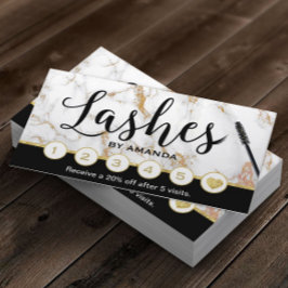 Lash Makeup Artist Trendig Marble Loyalty Slår Lojalitetskort