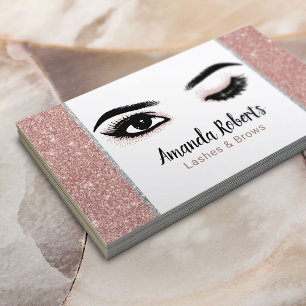 Lash Makeup Artist Wink Öga Beauty Ro Guld Visitkort