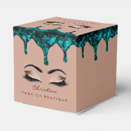 Lash Makeup Logotyp Glitter Teal Drips Boutique Ro Presentaskar