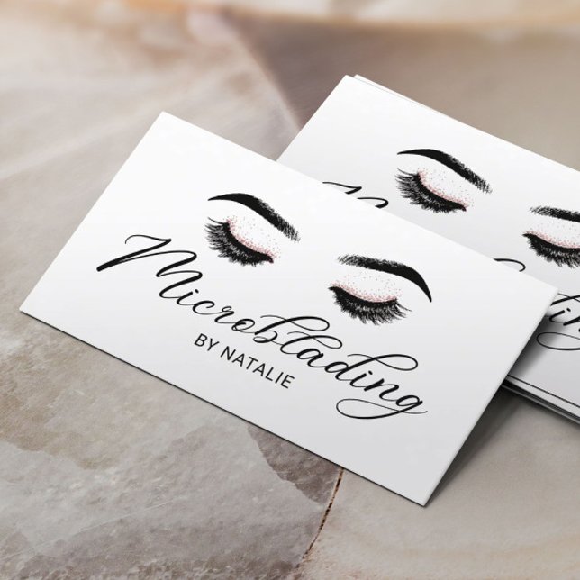 Lash Microblading Elegant Typography Visitkort (Skapare uppladdad)