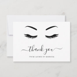 Lash Minimalist Black and White Elegant Business Tack Kort