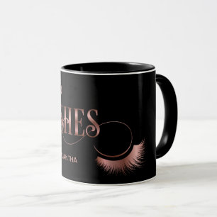 Lash Modern Ro Guld Typography Makeup Artist Mugg