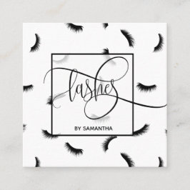 Lash Mönster Lash Eyelash Lash Artist Fyrkantigt Visitkort