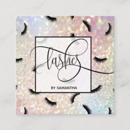 Lash Mönster Lash Eyelash Lash Artist Fyrkantigt Visitkort