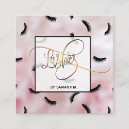 Lash Mönster Lash Eyelash Lash Artist Fyrkantigt Visitkort