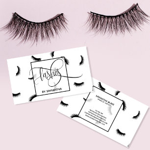 Lash Mönster Lash Eyelash Lash Artist Visitkort