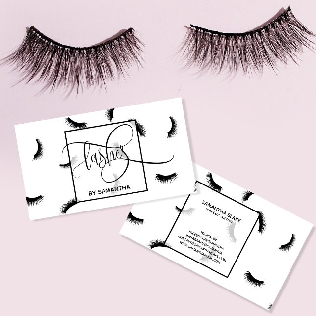 Lash Mönster Lash Eyelash Lash Artist Visitkort (Skapare uppladdad)
