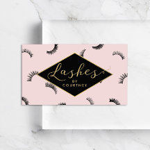 Lash Mönster Lash Salon Rosa/Black/Guld