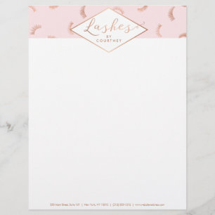 Lash Mönster Lash Salon Rosa/Ro Guld Brevhuvud