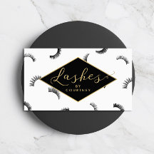 Lash Mönster Lash Salon White/Black/Guld