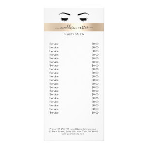 Lash Öga Brow Flyer Reklamkort
