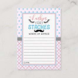 "Lash or Stache" Modern Gender i Party Rådkort
