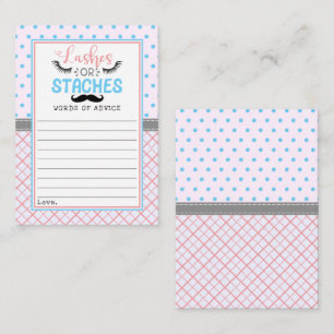 "Lash or Stache" Modern Gender i Party Rådkort