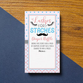 "Lash or Stache" Modern Gender i Party Tilläggskort