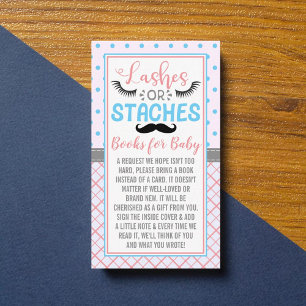 "Lash or Stache" Modern Gender i Party Tilläggskort