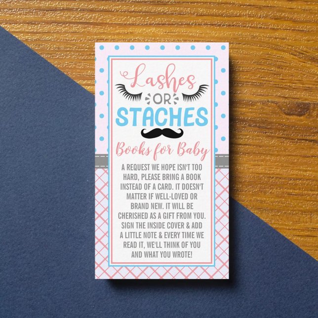 "Lash or Stache" Modern Gender i Party Tilläggskort (Skapare uppladdad)