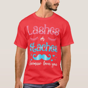 Lash or Stacher Mawmaw Kärlek You Gender Reveal T Shirt