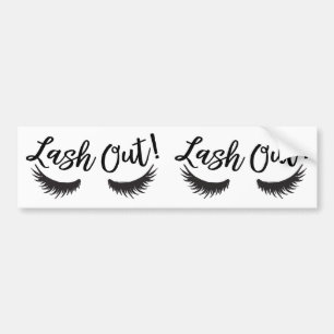 Lash out Eyelash Lash Salon Makeup Artist Bildekal