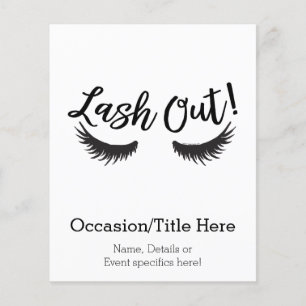 Lash out Eyelash Lash Salon Makeup Artist Flygblad