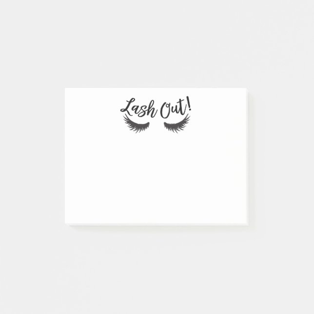 Lash out Eyelash Lash Salon Makeup Artist Post-it Block (Framsida)