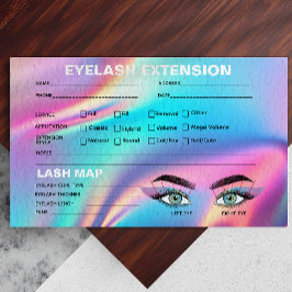 Lash-postkort för holografisk astetiker visitkort