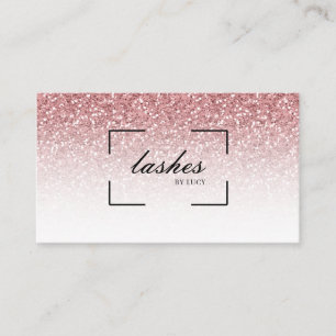 Lash Pub Beauty Salon Ro Guld Glitter Visitkort