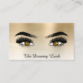 *~* Lash QR Brows Extensions Guld Glitter Visitkort