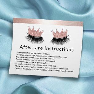 Lash Queen Eyelash Extensions Ro Guld Aftercare Flygblad