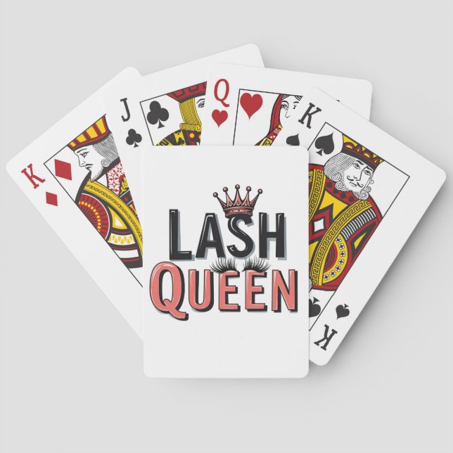 Lash Queen Funny Öga Lash-konfektion Casinokort (Baksidan)