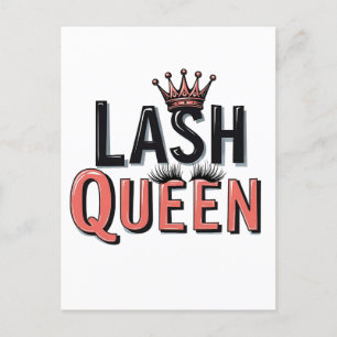 Lash Queen Funny Öga Lash-konfektion Vykort