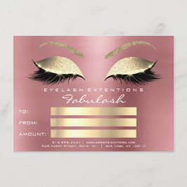 Lash Red Bean Ro Guld Makeup Certificate Gift