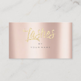 Lash Ro Guld Faux Glitter Typograph Makeup Visitkort
