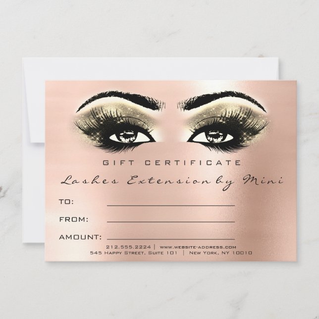 Lash Ro Guld  Makeup Certificate Gift (Framsida)