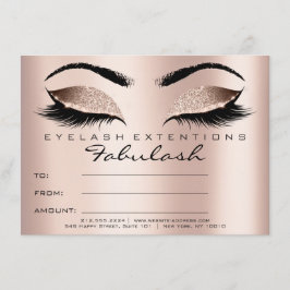 Lash Ro Guld Rosa  Makeup Certificate Gift SPA