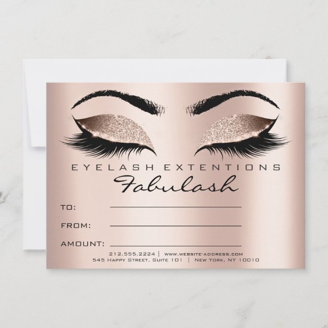 Lash Ro Guld Rosa  Makeup Certificate Gift SPA (Framsida)