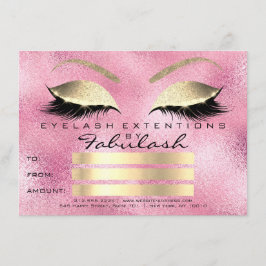 Lash Ro Rosa Guld Makeup Certificate Gift