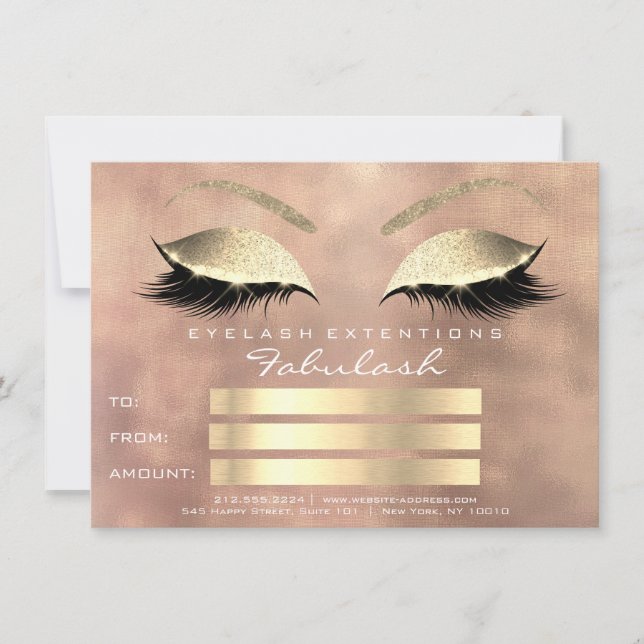 Lash Rosa Line Ro Makeup Certificate Gift (Framsida)