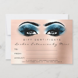 Lash Rosa ros Blue Makeup Certificate Gift