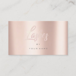 Lash Rosa ros Guld Faux Typograph Makeup Visitkort